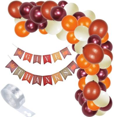 China Festival Decoration Thanksgiving Balloons Garland Arch Kit of 68 Pieces Thanksgiving Decorations Balloons, Fall Party Decoration, Banner for Thanksgiving for sale