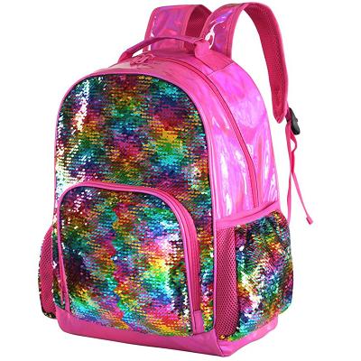 China Casual Magic Anti-theft Holographic Backpack Sequin Bookbag Bling Mermaid Bookbag Mermaid School Bag for sale