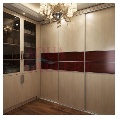 China (Size) Sliding door melamine bedroom wardrobe wardrobe simple modern adjustable whole set factory direct for sale