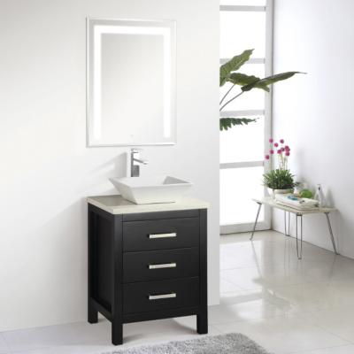 China Transitional Modern Black Painted Standing Single Plywood Modern Sink Luxury Hotel Bathroom Furniture For Wholesale for sale