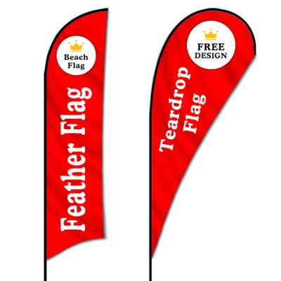 China Custom Advertising Company Logo Digital Printing Promotional Tear Drop Feather Flag Banner For Advertising for sale