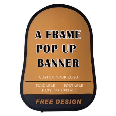 China Advertising Company Trade Show Printing Horizontal Side Pop Up A Frame Banner For Sports Advertising for sale