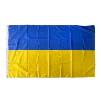 China Health Care Institutes Wholesale National Flag Ukraine National Yellow Blue Size 3x5ft Cheap Custom Printing Polyester for sale