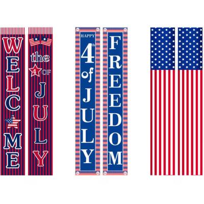 China Healthcare institute event festival use custom cheering american 4th of july independence day flag couplets for sale