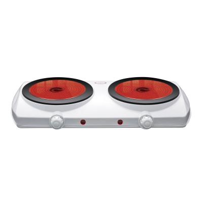 China Hotel Restaurant Uses double two 2 twins Burner Electric Ceramic Infrared Hot Plate Portable Prices Electric Stove China 202-T404 for sale