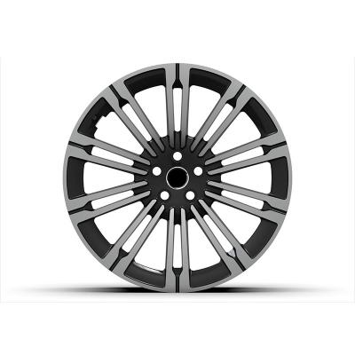 China Aluminum Alloy 20 21 22 Inch Gloss Black Gunmetal Machined Face Alloy Forged Car Rims For Land Rover for sale