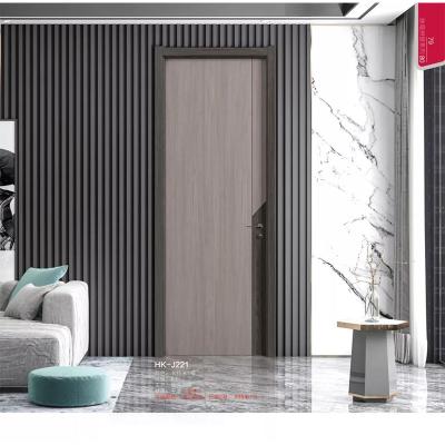 China Decoration One Stop Wood Modern Single Door MDF Solution House Melamine Internal Prehung Door for sale