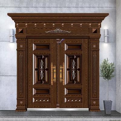 China Big Sale Size Metal Security Door Modern Exterior Security Bulletproof Villa Custom Design Other Doors for sale