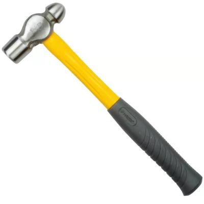 China Machinist Hammer Round Head Hammer With Fiber Handle And Wooden Handle for sale