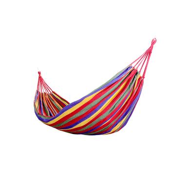 China Colorful portable camping portable hammock outdoor camping family hammock camping outdoor travel canvas hammock tree for sale