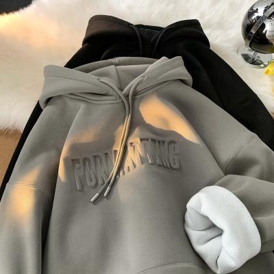 China High Quality Anti-Wrinkle Street Wear Over Sweatshirts Wholesale White Hoodies Mens Fashion Clothes Size Hoodie Pullover Cotton OEM Custom for sale