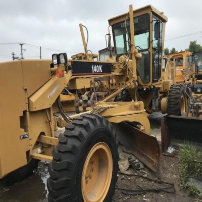 China Construction worksÂ   Powerful Cat 140K Original Wheel Condition Motor Grader Used Manual Motor Grader Sale In Kenya for sale