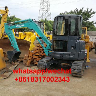 China Original Used Japan Kobelco Mini Excavator Kobelco SK55 Excavator With 0.3CBM Rubber Pads for sale