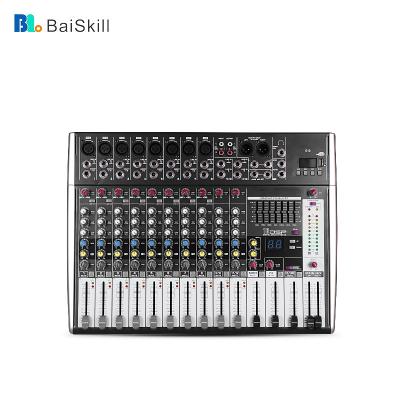 China E12 BaiSKill DSP Echo Professional Mixer 12 Channel Support USB Computer Connect Audio Mixer for E12 Party for sale