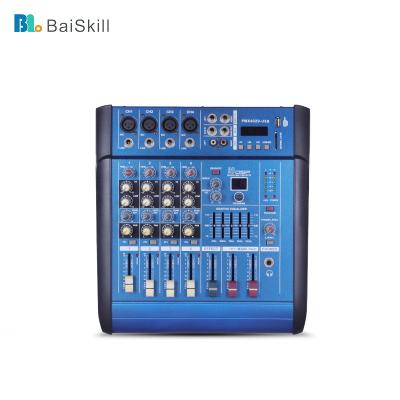 China 16 Bit PMX402D BaiSKill Effect Mixer 4 Channels +48v Phantom Power With Monitor Headphone Interface Mixer Digital Professional Audio Console For Work for sale