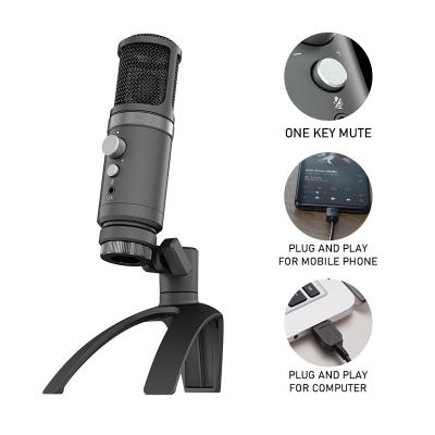 China BAISKILL-RE1000 Other Gaming Mic Laptop Laptop Streaming YouTube Condenser Microphone USB Studio Music Computer Microphone for Singing Game for sale