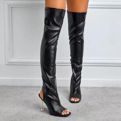 China 2022 Fashion New Trend Women's Tube Sandals 11cm High Heel Over-the-Knee Thin Boots Autumn/Winter Long for sale