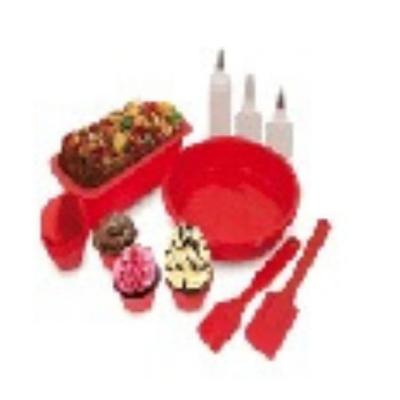 China 25 Pcs Stocked Silicone Bakeware Nonstick Baking Set for sale