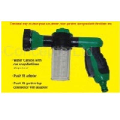 China Adjustable Multifunctional Water Cannon Gun With Built-in Spray Soap Dispenser Spray Car Joint Garden Hose for sale