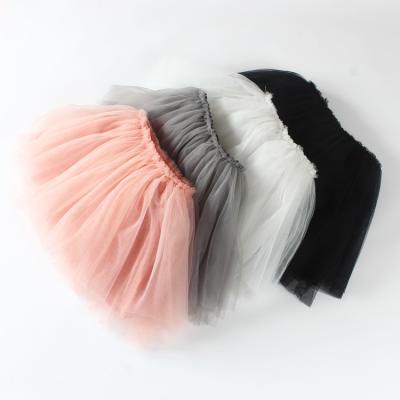 China High Quality Breathable Baby Clothes Infant Gauze Tutu Skirt Solid Color Summer Fluffy Girls' Skirts for sale