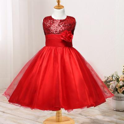 China New Girl's Breathable Dress Princess Dress Tutu Gauze Sequin Skirt for sale