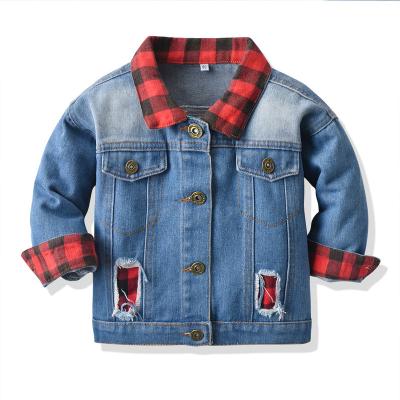 China 2021 Fashion Children Spring Jacket Design Warm Kids Long Sleeve Breathable Causal Coat For Boy Spring Children Denim Jacket for sale