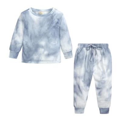 China Casual Kids Causal Outfits Clothes Tie Dye Top + Clothing Set Long Sleeve Sweatshirt Pullover Pants for sale