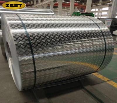 China Floor Checkered Aluminum Pressed Embossed Sheet For Van / Truck Flooring Trucks for sale