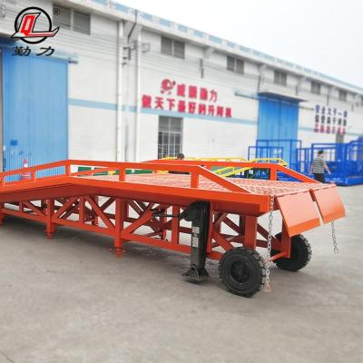 China Easy Operation 10t Container Dock Ramp Mobile Leveler Lift Heavy Duty Truck Unloading Ramp With Customized for sale