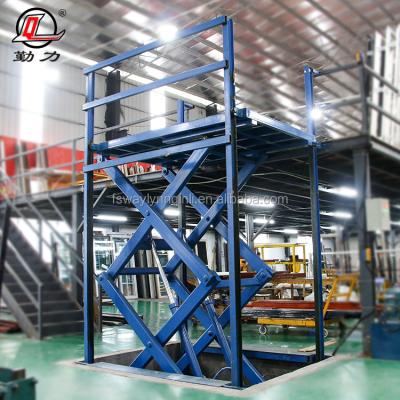 China Widely heavy load electric cargo lift/floor to floor hydraulic cargo lift/3 meter pallet lift table for sale