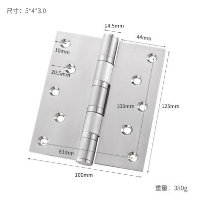 China Modern Jieyang 5 Inch Ball Bearing Butt Hinges Furniture Doors Folding Door Hinge Wooden Flat Hinges for sale