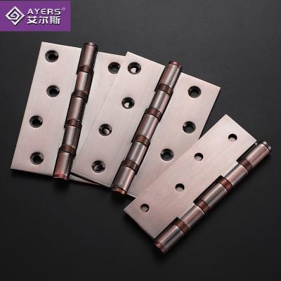 China 4 Inch Household Metal Iron Hinge Manufacturer Direct Selling Ball Bearing Iron Modern Flat Hinge Hardware Accessories for sale