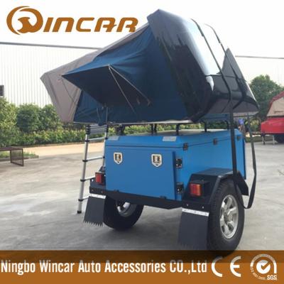 China UV-Resistant Side ABS Shell Roof Top Tent Trailer Open Hard Tent For Camping for sale