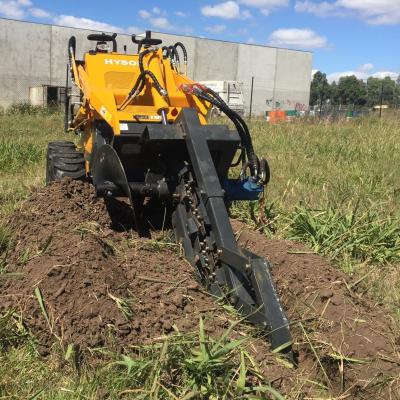 China Hotels mini farm machinery skid ox digger for sale mini skid ox loader with trencher for sale