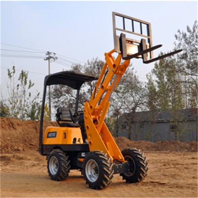 China hysoon HD10L mini wheel loader with fork and bucket 3630*1200*2660mm for sale