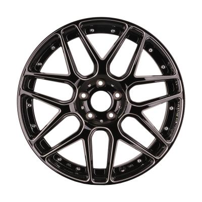 China Aluminum Alloy Car Wheel 14-20 Inch Black 5x100-114.3 Forged Car Rim for sale