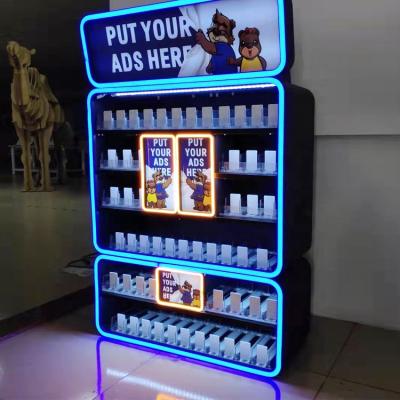 China Recyclable Material Custom POP Floor Other Retail Store Product Display Cabinet Unit Stands Candy Food Drinks Cigarette Display Rack for sale