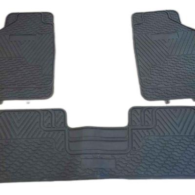 China Biggest Universal 3PCS Sports PVC Car Rubber Floor Mats Deep Black Color Hot Selling For USA Market for sale