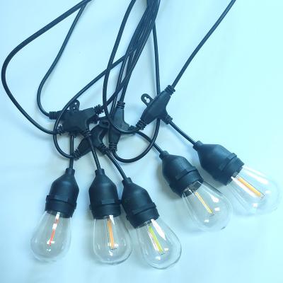 China Mode 8 Lights Outdoor Led String Lights S14 Bulb IP65 Outdoor Waterproof Christmas Garden Decoration Hanging RGB String Lights for sale