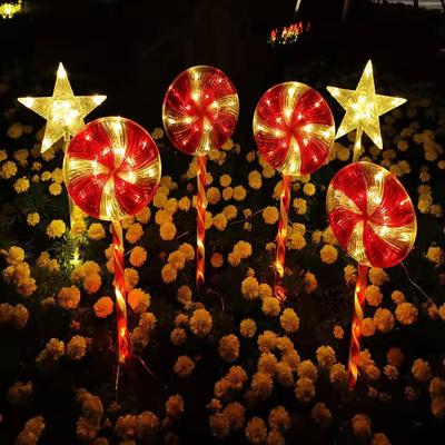 China Luxury Solar Outdoor Waterproof Holiday LED Candy Lights Holiday Lawn Decorative Lights for sale