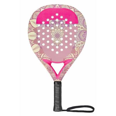 China Beach Sports Tennis Newcomer Customized Full Carbon 3K 12K 18K Pala Padel Racchetta For Training for sale