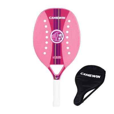 China Beach Games High Quality Thick EVA Rough Surface Carbon Raqueta De Padel Beach Tennis Racket Soft Paddle for sale