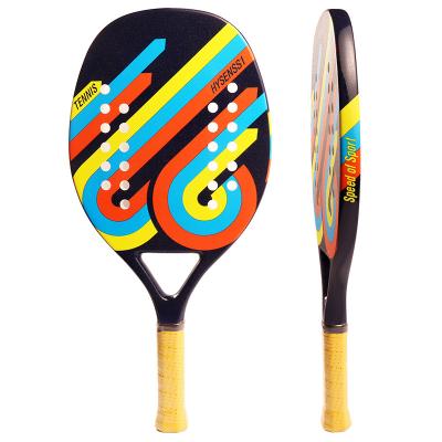 China Durable High Quality Fibra Carbono Outdoor Rough Drop Shot EVA Memory Foam Adult Beach Tennis Racket for sale