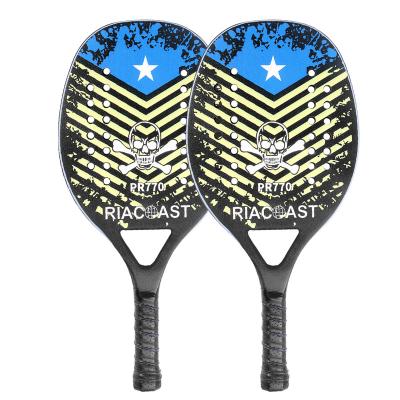 China Professional Training Ready For Boat Ghost Model Full Carbon Game Raquetes Beach Tennis Racket Outdoor Drop Boat PU Grip for sale