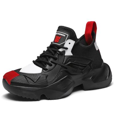 China Hot Selling Rubber High Top Basketball Shoes Spring Outdoor Trend Men's Shoes Students Shoes for sale