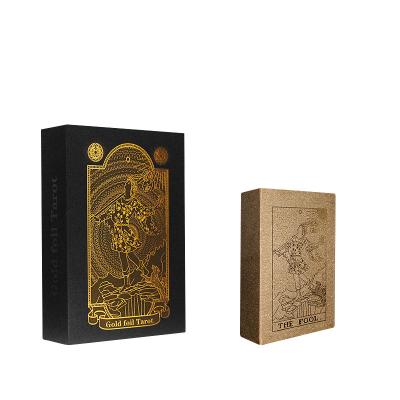 China Entertaiment Game Cards RTS Foil Gold Tarot PVC Hot Stamping Plastic Waterproof Folding Board Game Card for sale