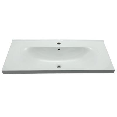 China Easy Clean Commercial Thin Edge Restaurant Cabinet Basin Ceramic Sink Basin Sink for sale