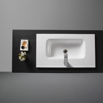 China Bathroom Wash Basin 800mm Easy Clean Cabinet Basin White Hand Sink Wholesales for sale