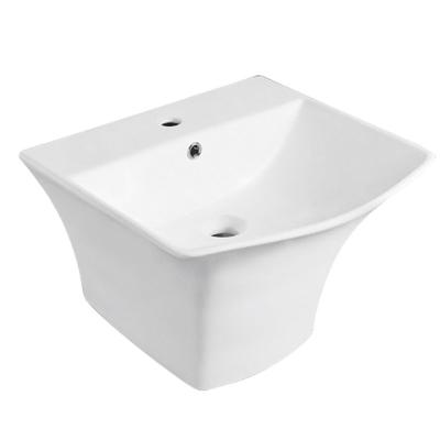 China China Factory Product Easy Clean Corner Sink White Ceramic Lavatory Wall Hung Small Basin Design for sale