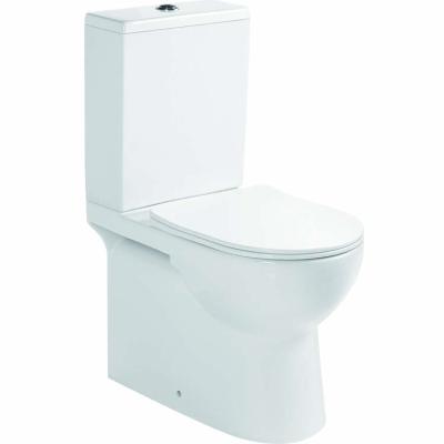 China Double-Flow Installation Floor Type And Two Piece Structure Reclining Ceramic WC Toilets for sale